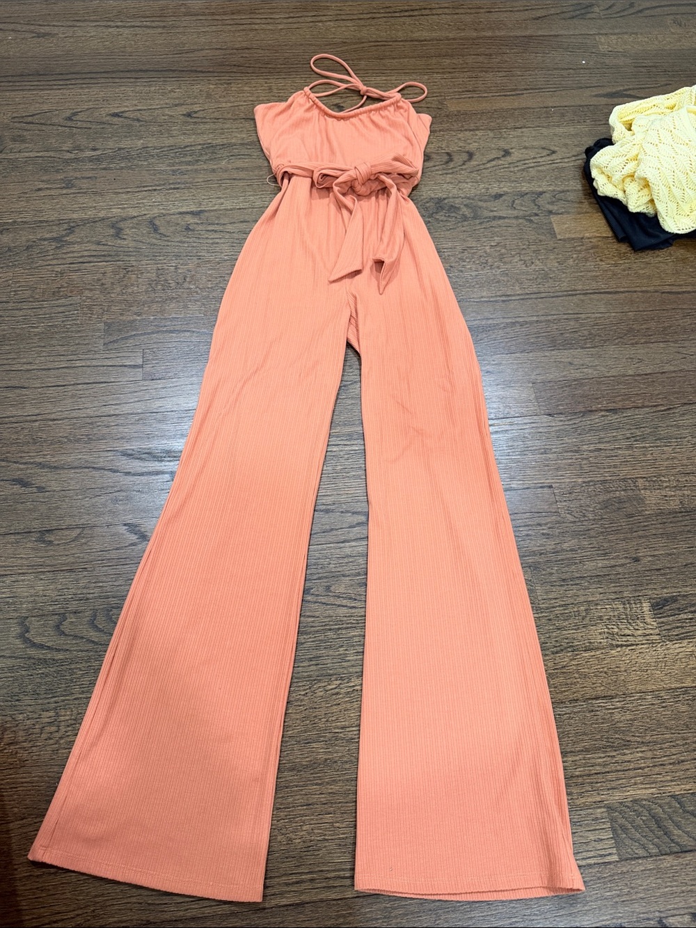 Lovers + Friends Coral Peach Wide-Leg Jumpsuit